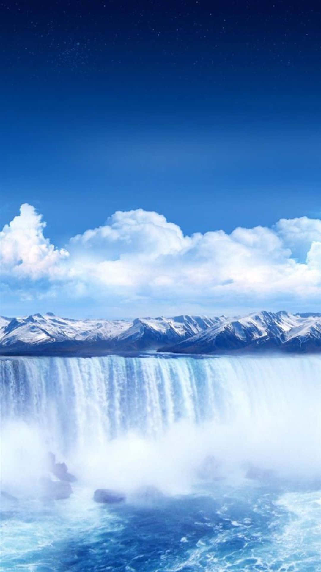 1. Enjoy Nature's Beauty On Your Iphone With This Iphone Waterfall Wallpaper Background