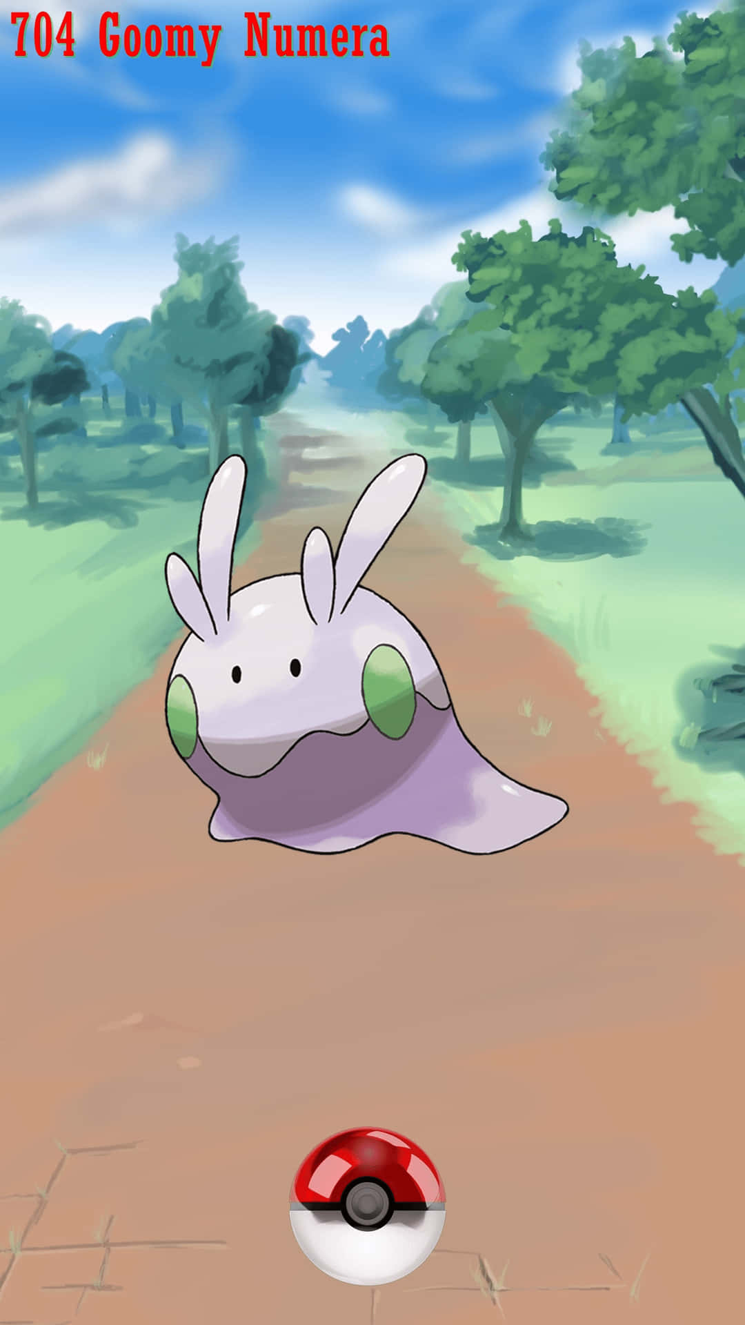 1. Image A Goomy Gently Nestled In Its Poke Ball Background