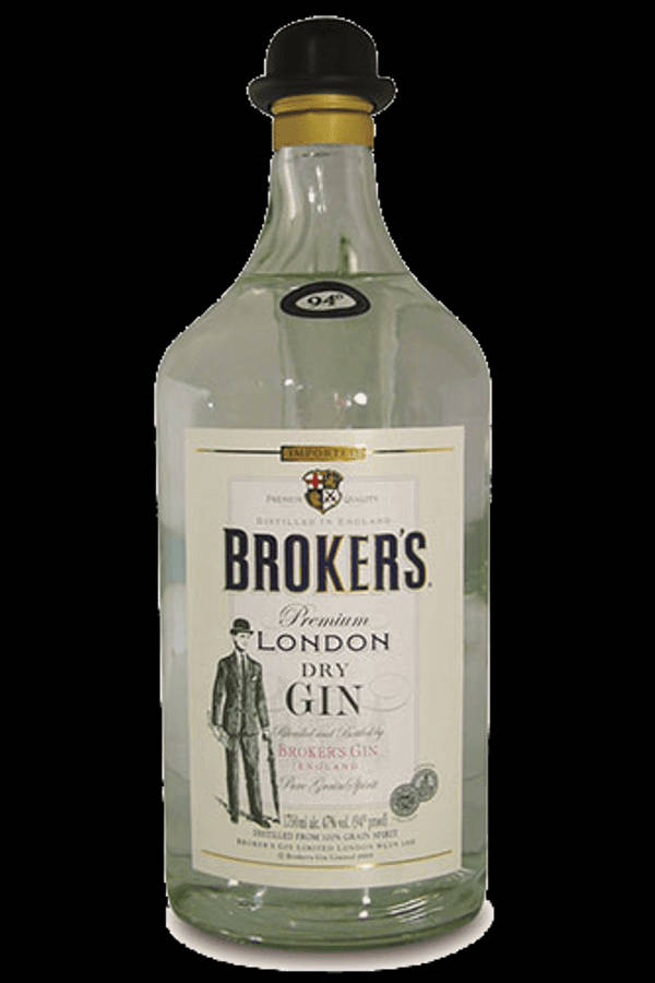 1 Liter Of Brokers Premium London Gin Background