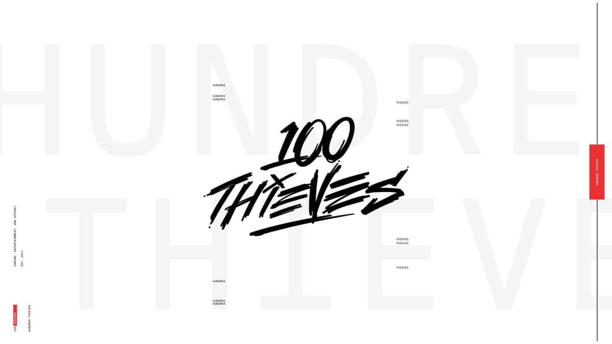 100 Thieves Logo With A Text Shadow