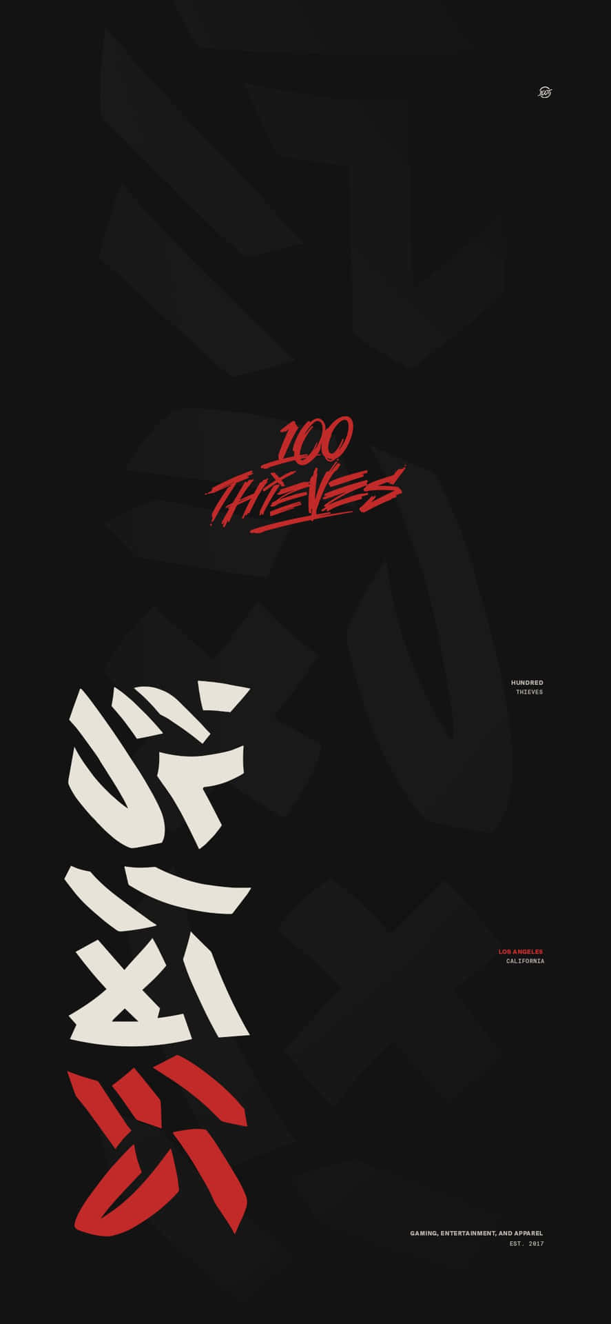 100 Thieves Logo With Chinese Characters