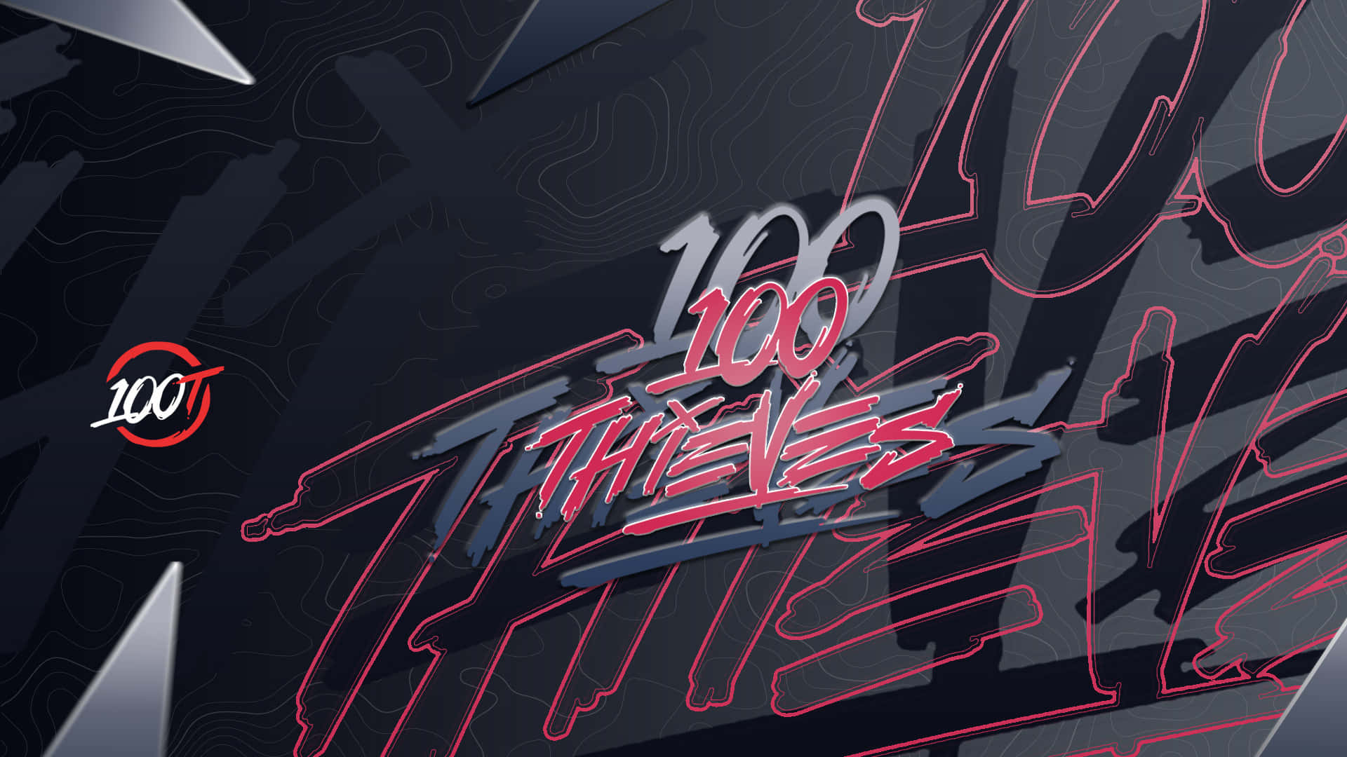 100 Thieves With A Black Background