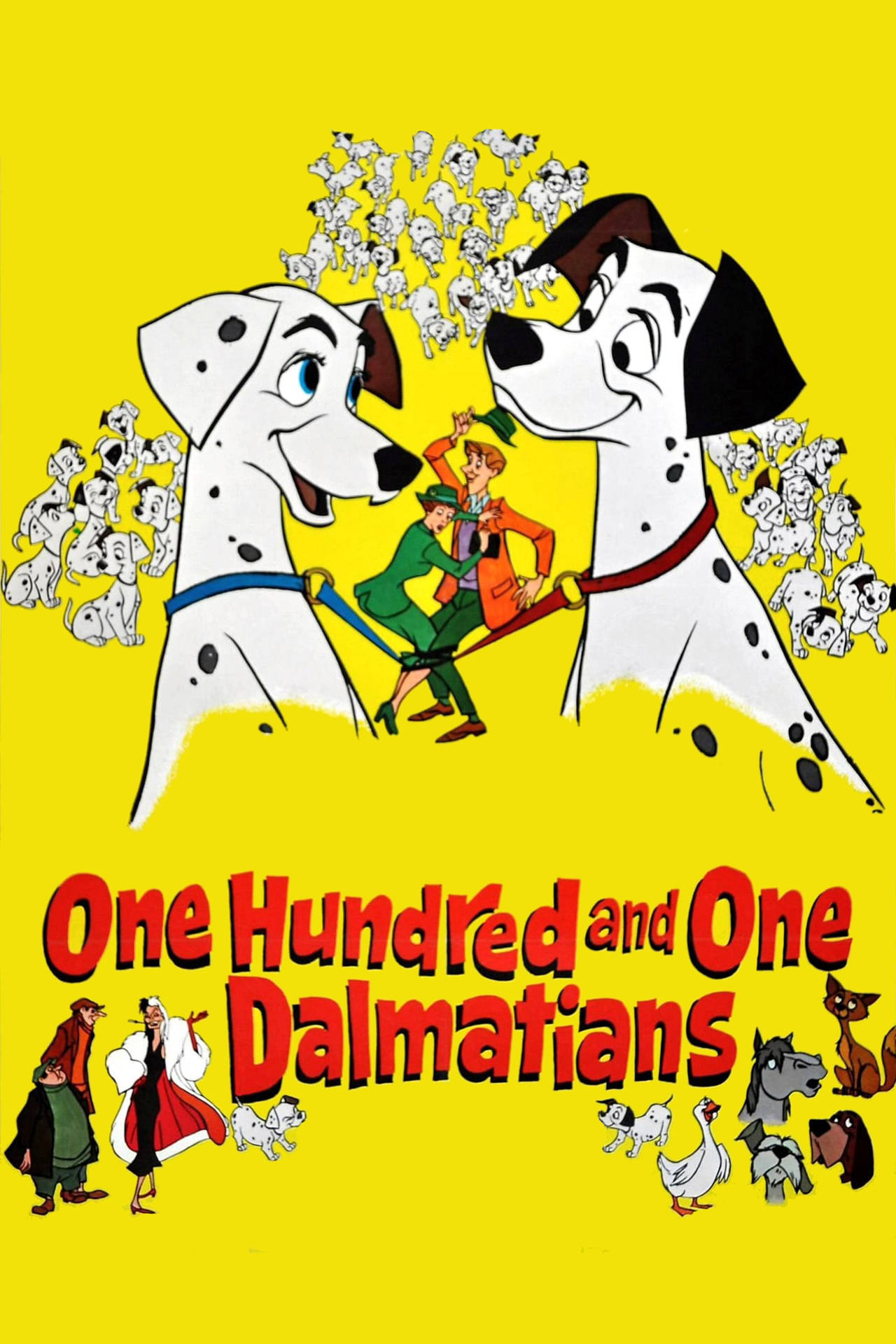 101 Dalmatians Animated Film Poster Background