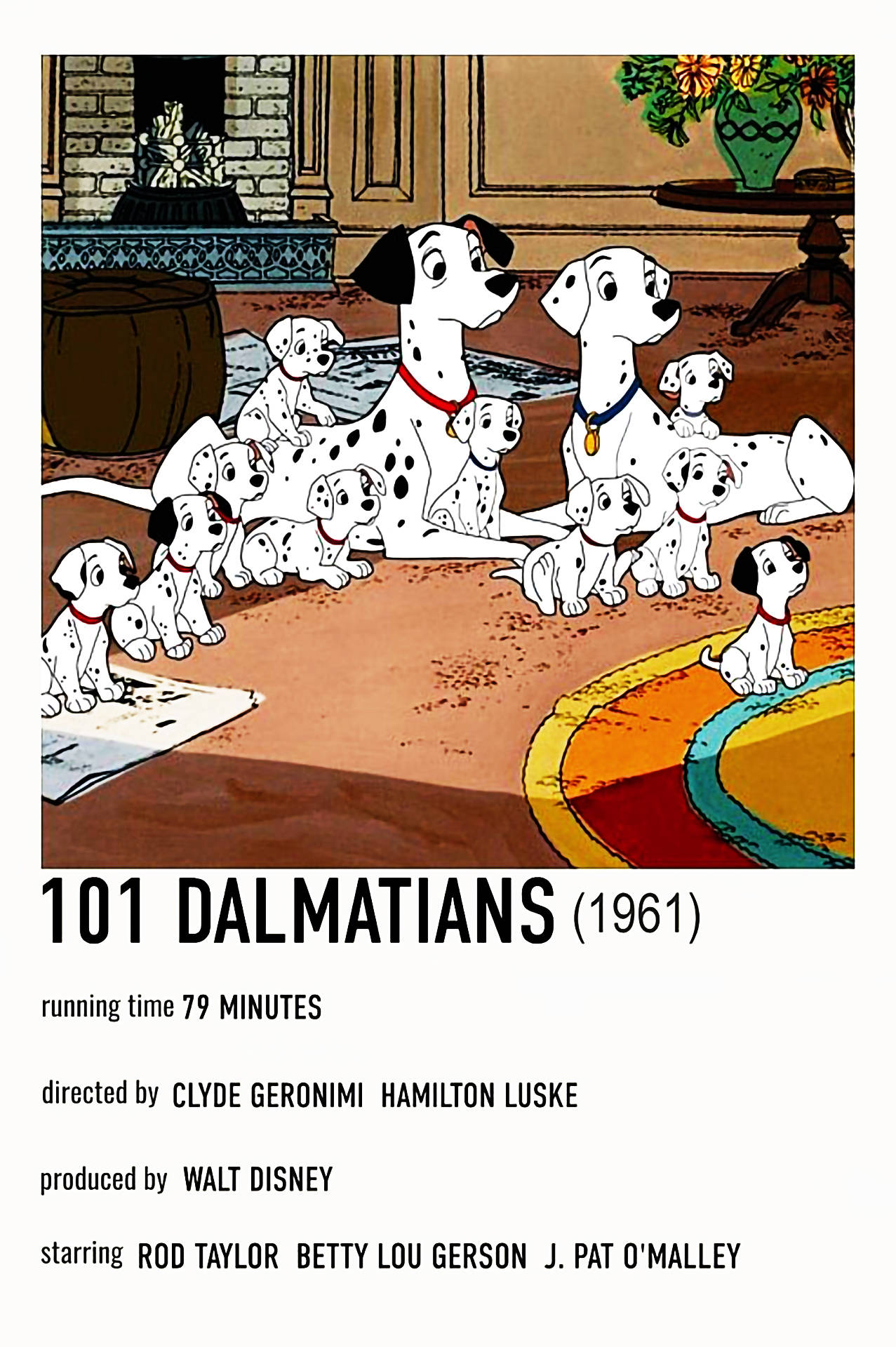 101 Dalmatians Minimalist Poster