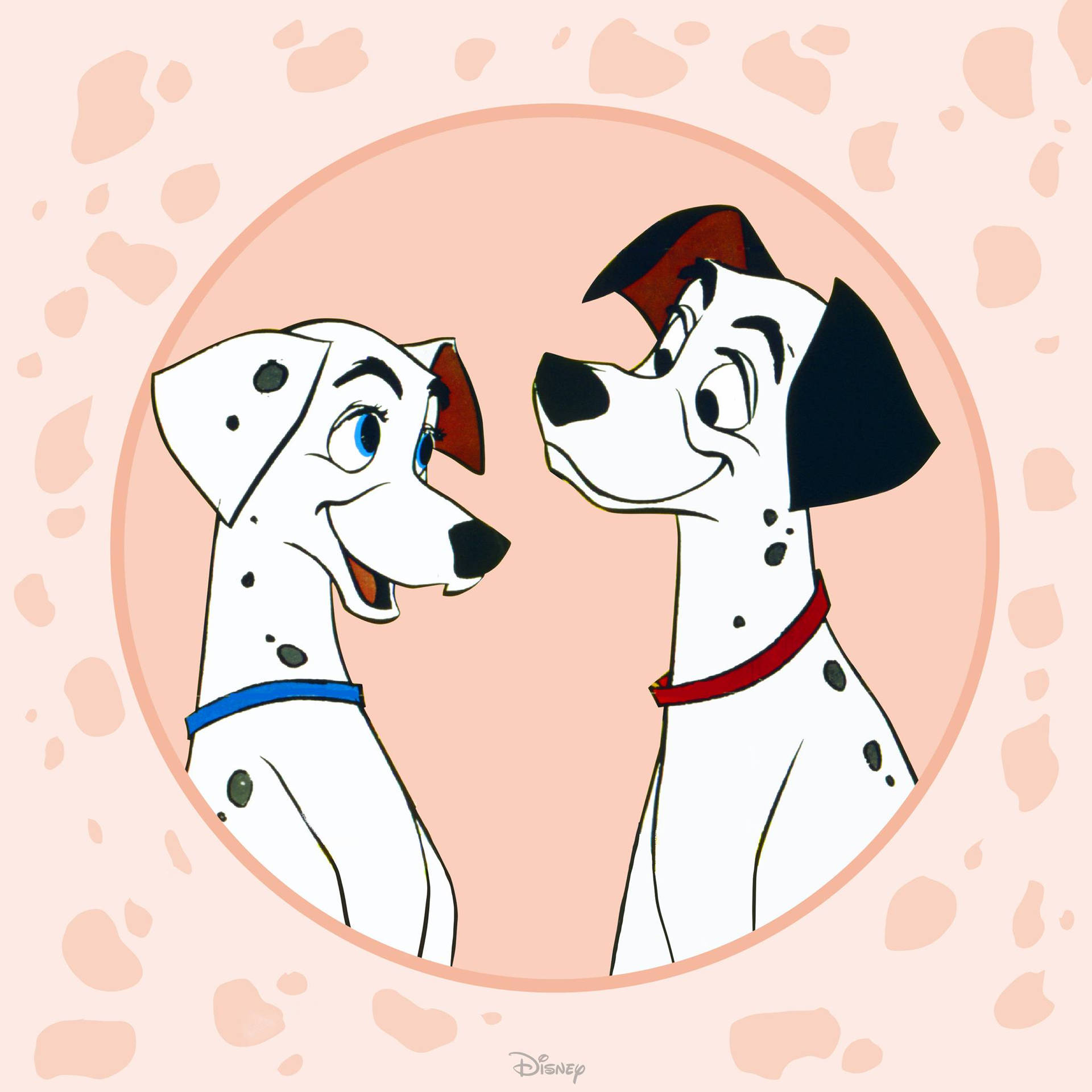 101 Dalmatians Peach Frame