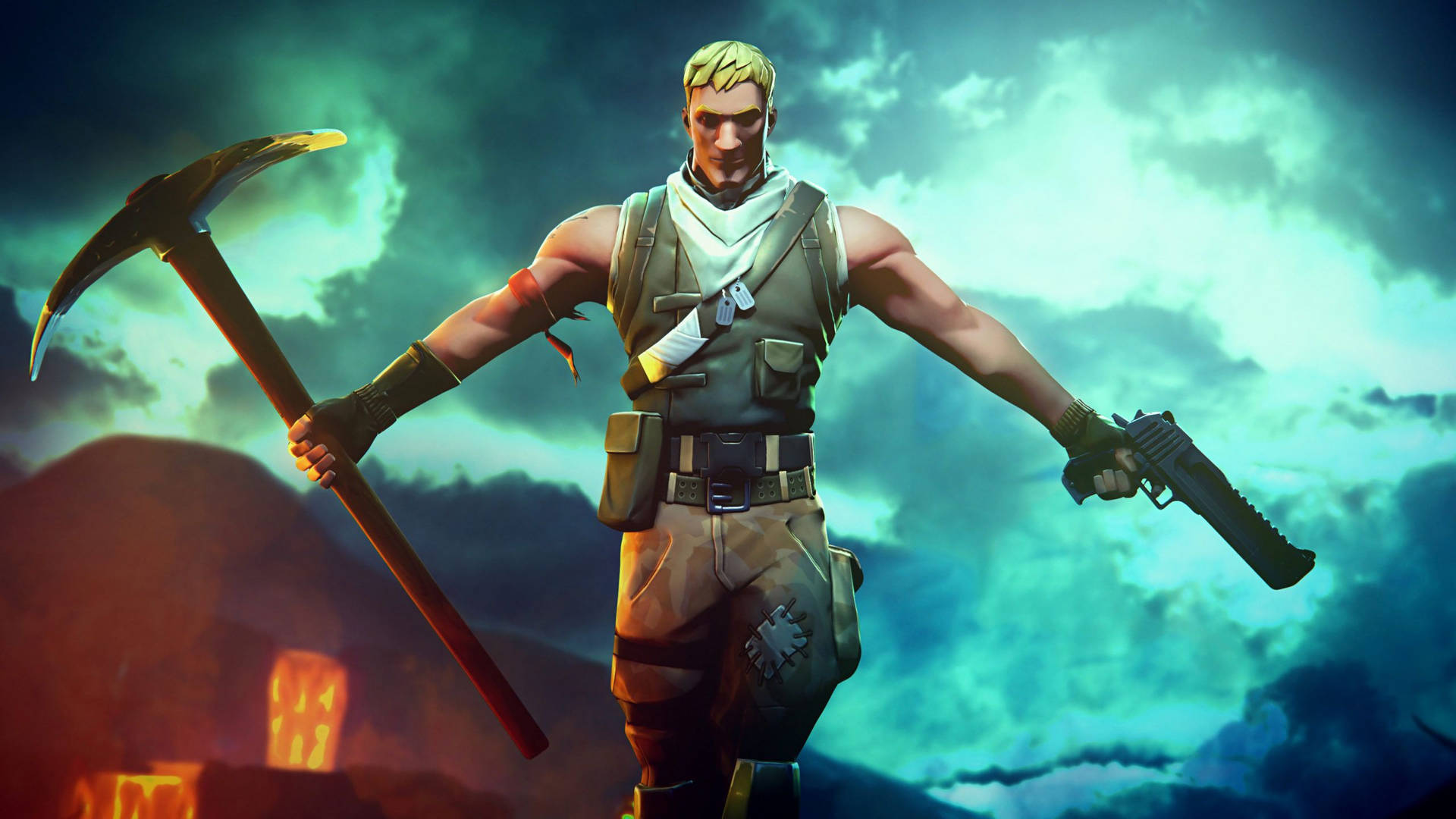 1080 Fortnite Character Jonesy Background