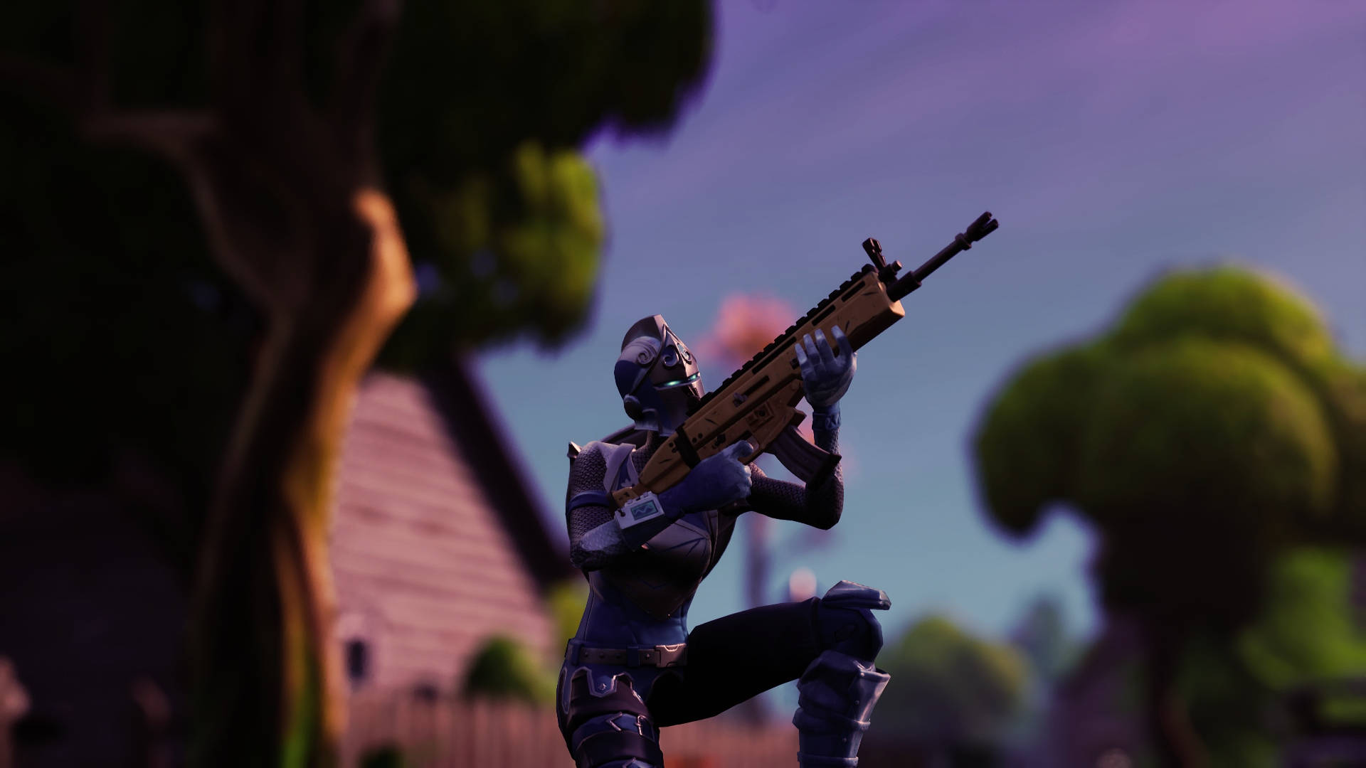 1080 Fortnite Character Taking A Shot Background