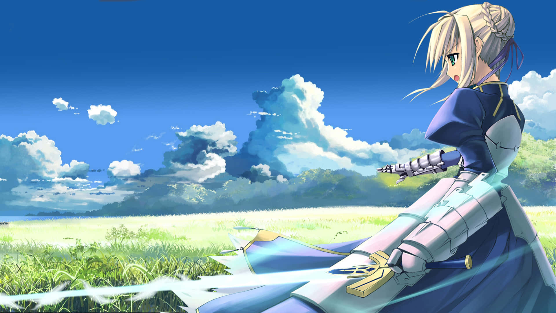 1080p Anime Saber Fictional Character Background