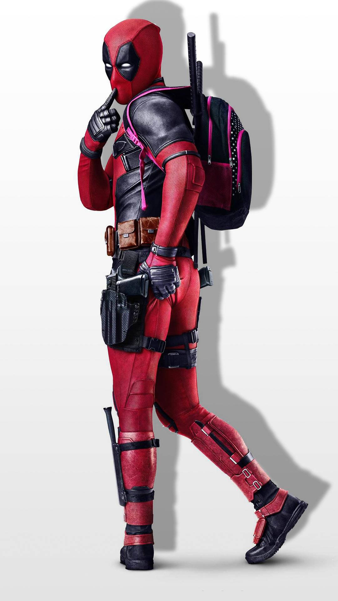 1080p Hd Deadpool With Girly Backpack Background