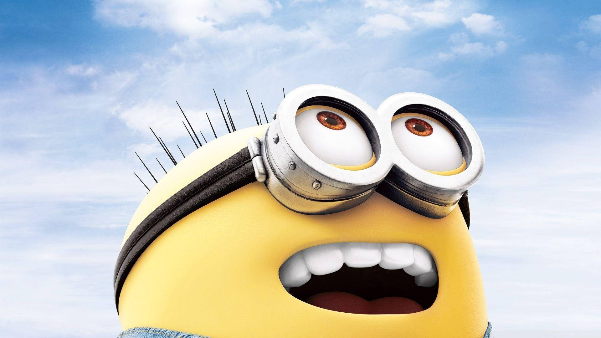 1080p Hd Minions Bob Looking Up Background
