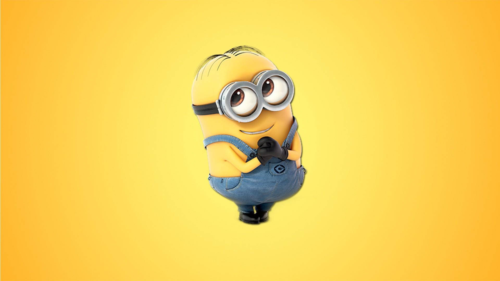 1080p Hd Minions Bob On Yellow Background