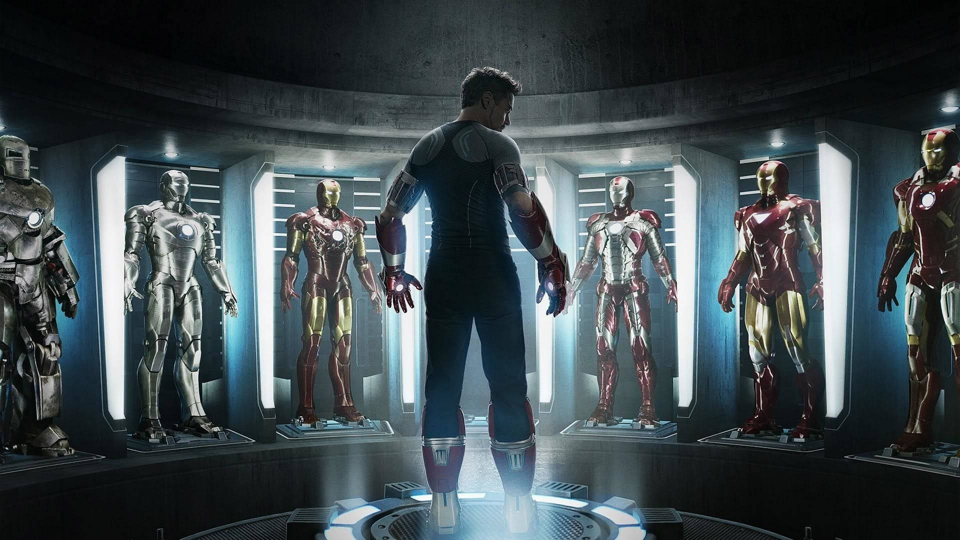 1080p Hd Tony Stark Iron Man Suits Background