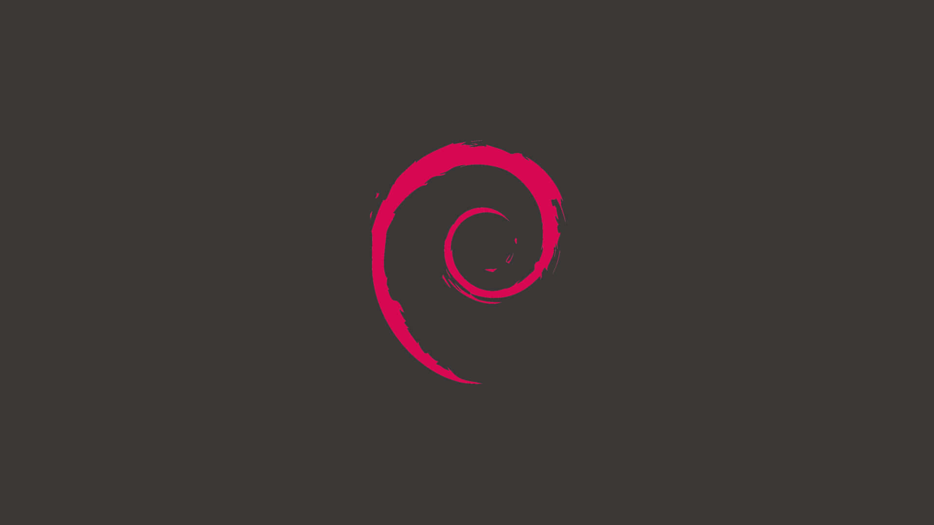 1080p Minimalist Debian Logo Background