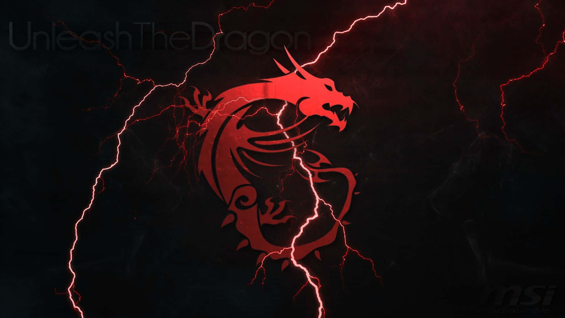 1080p Red Dragon Lightning Background