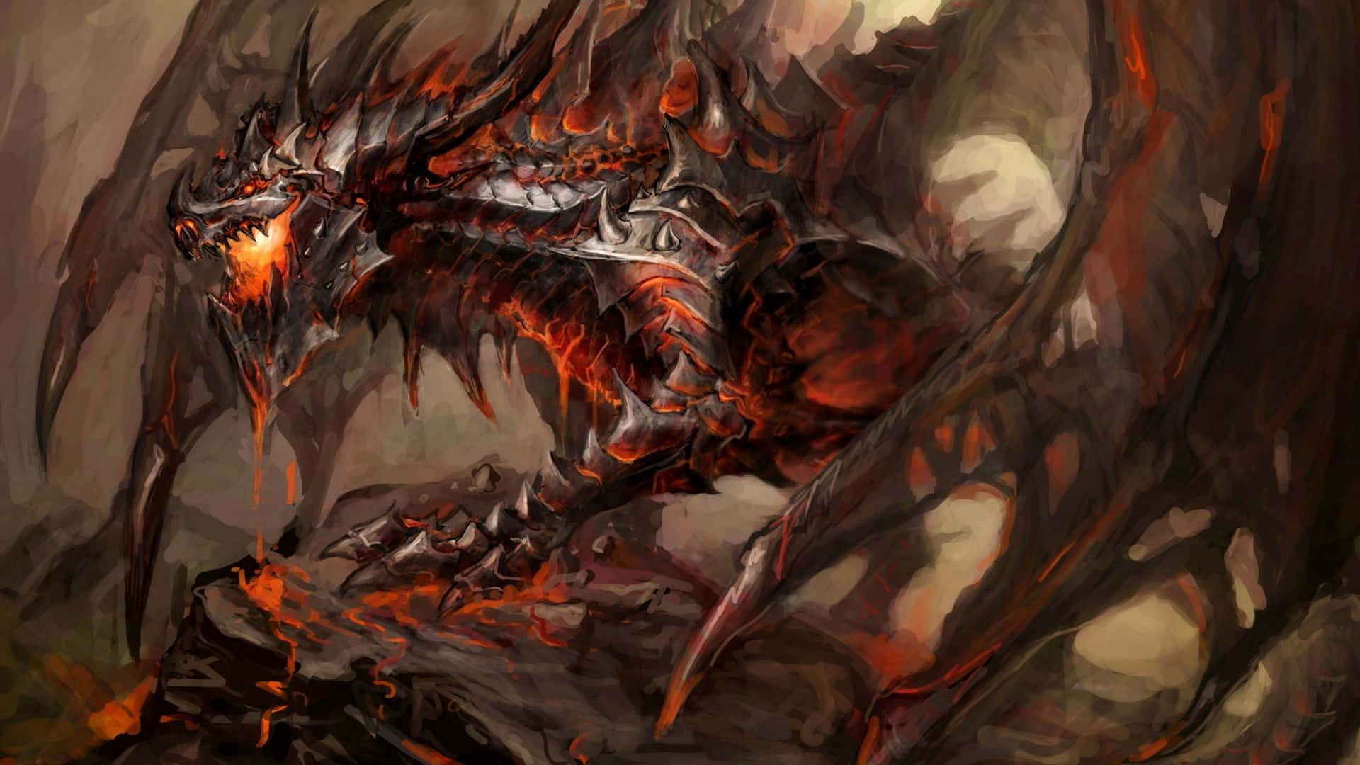 1080p Smoldering Dragon Fantasy