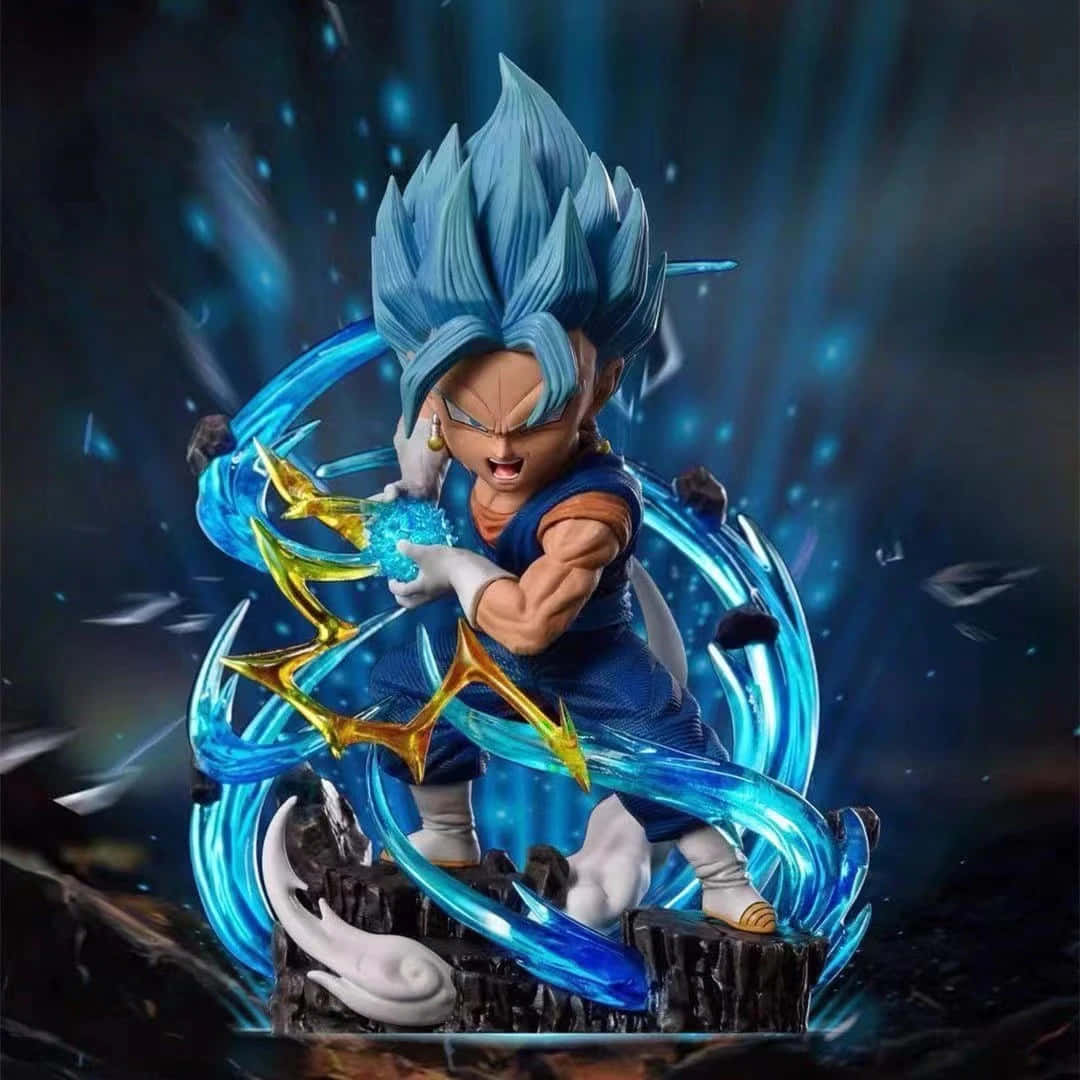 1080x1080 Vegeta Blue Action Figure Illustration Background