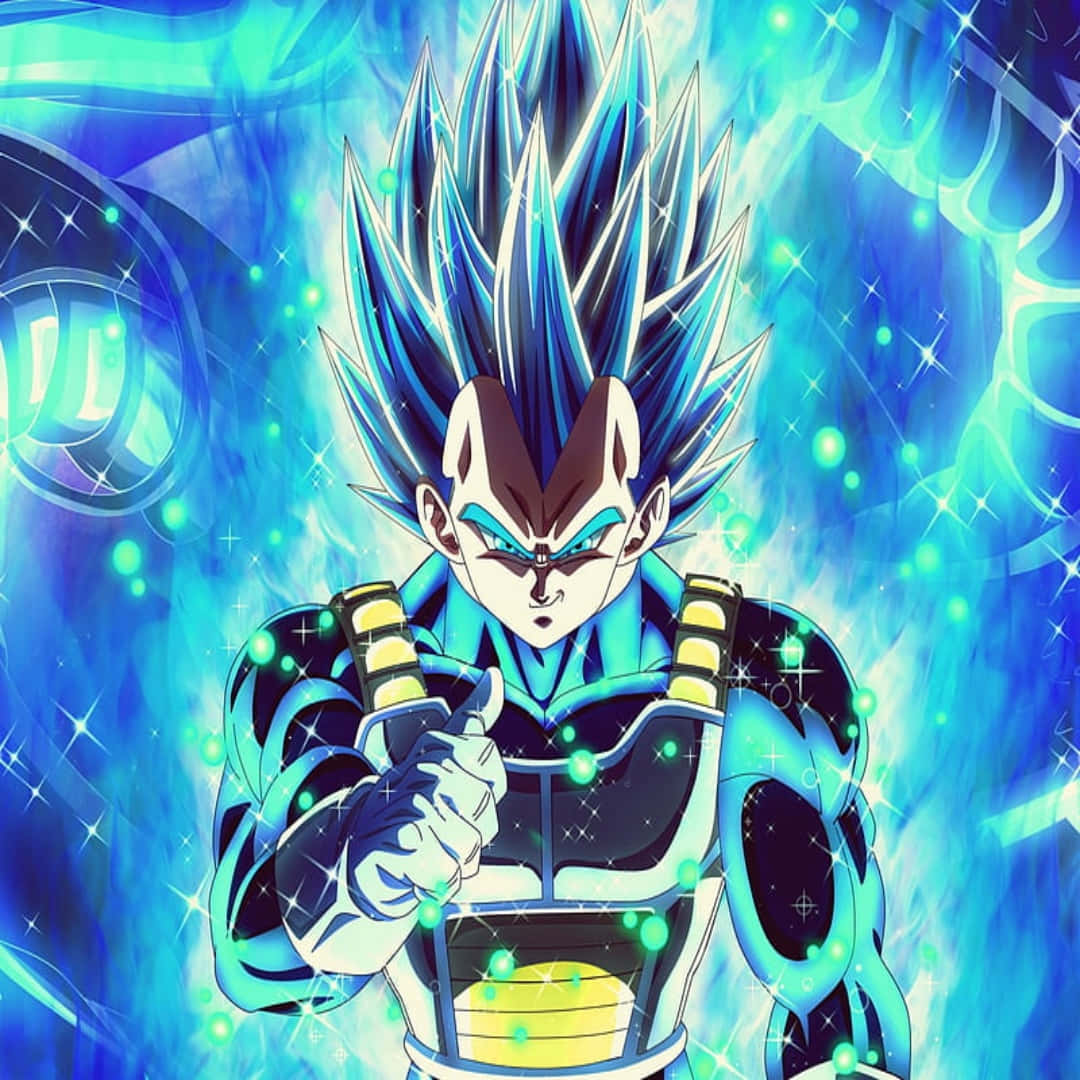 1080x1080 Vegeta Blue Super Saiyan Evolved Transformation Background