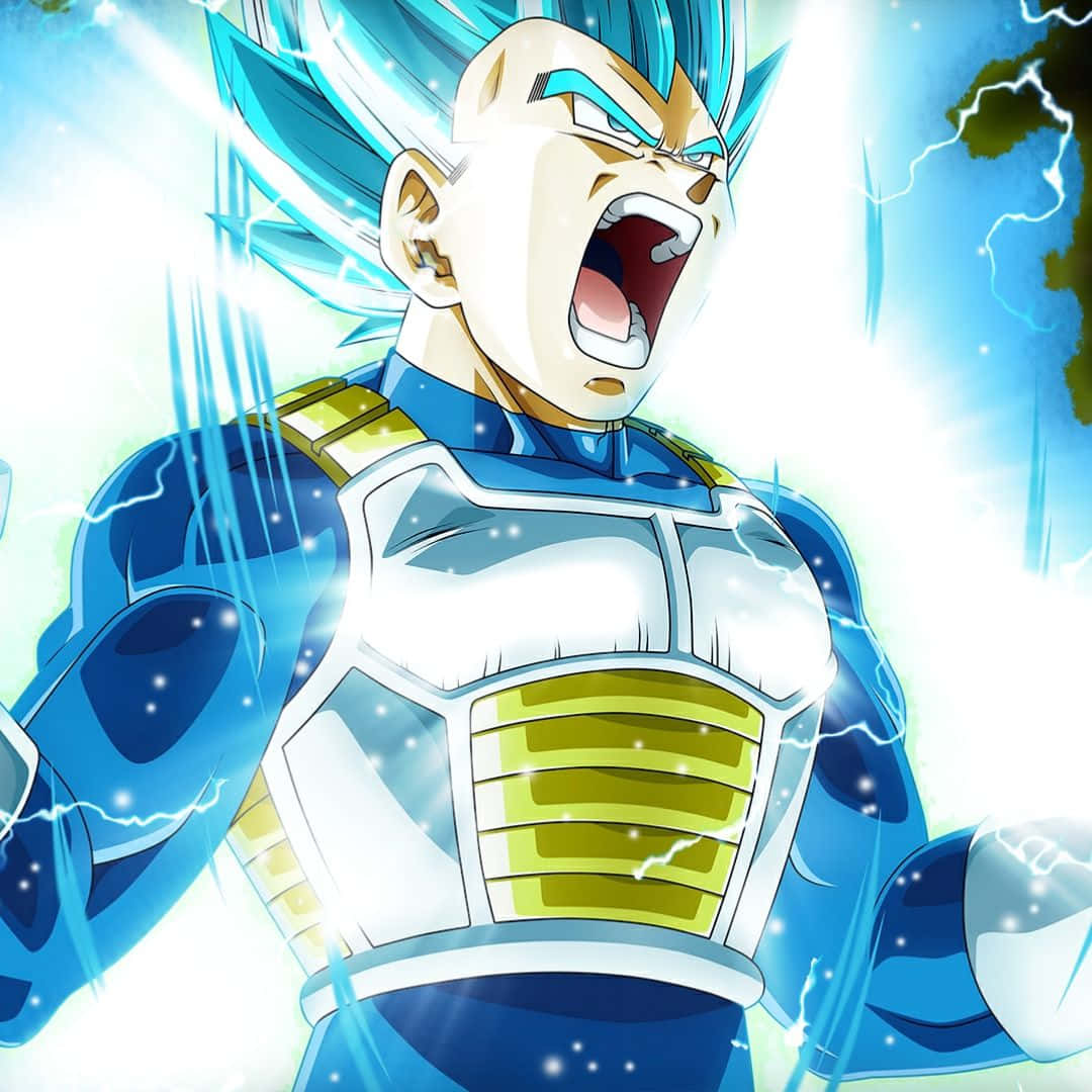 1080x1080 Vegeta Blue Super Saiyan Transformation Background