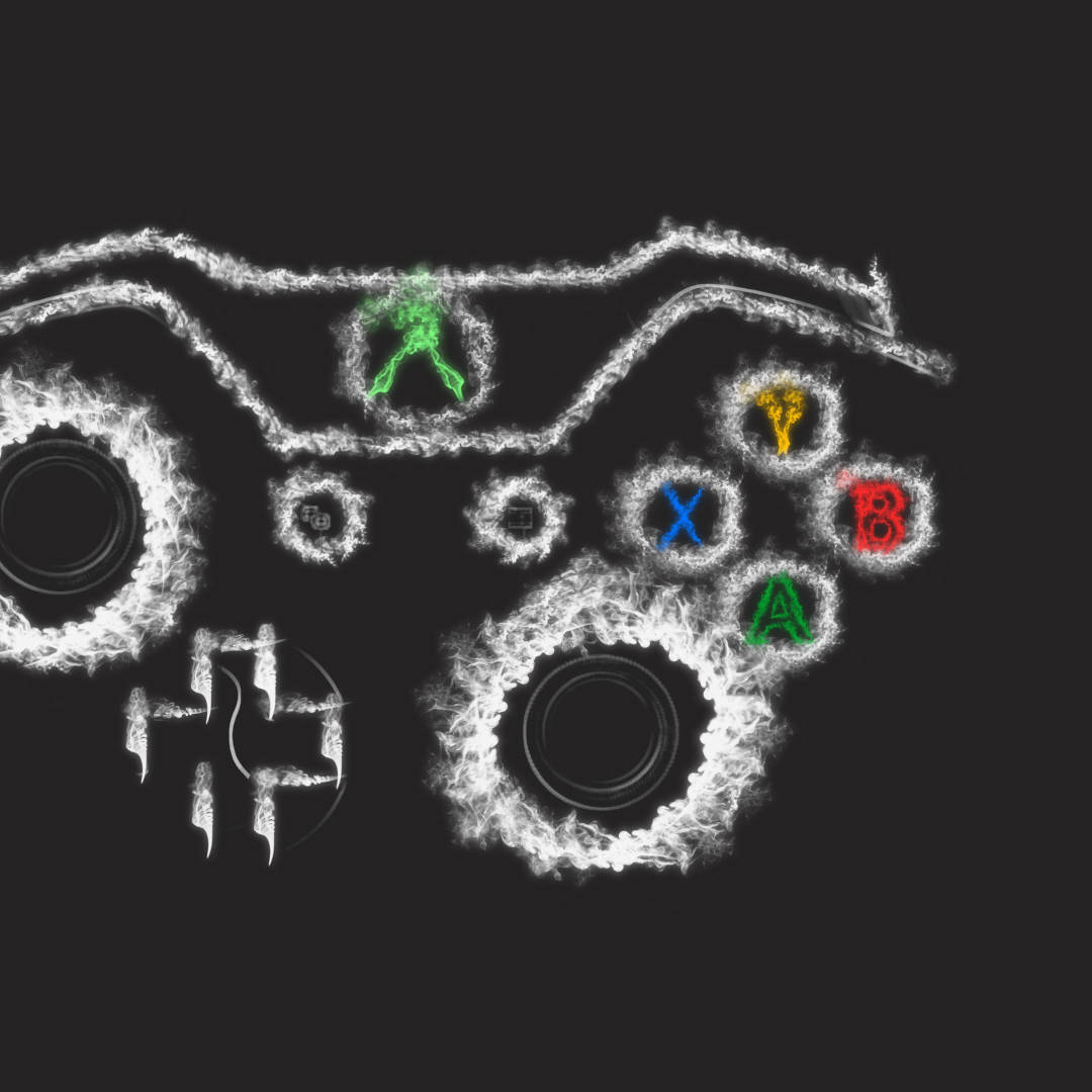 1080x1080 Xbox Controller Illustration Background