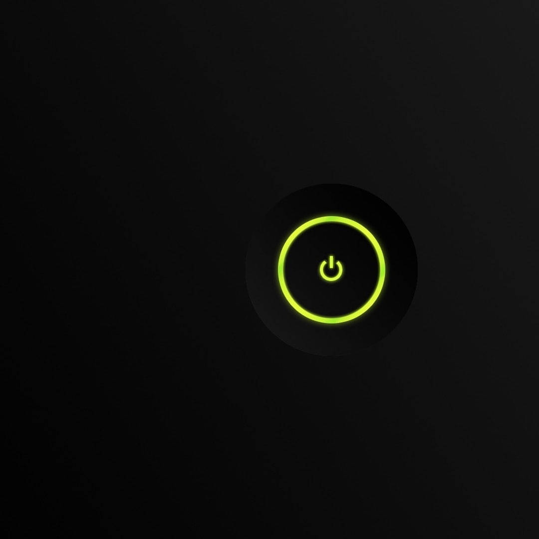 1080x1080 Xbox Yellow-green Power Button Background