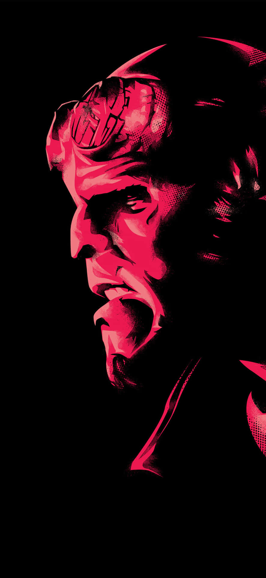 1080x2340 4k Hellboy Red Illustration Art Background