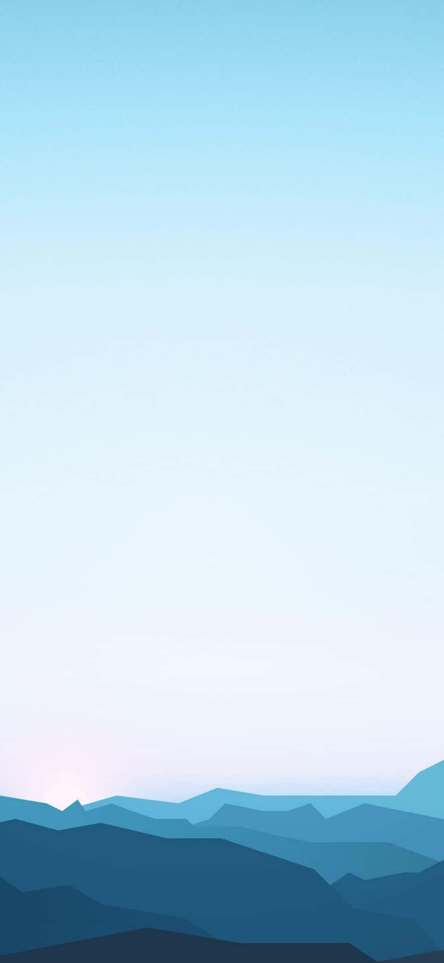 1080x2340 4k Minimal Mountain Geometric Art Background