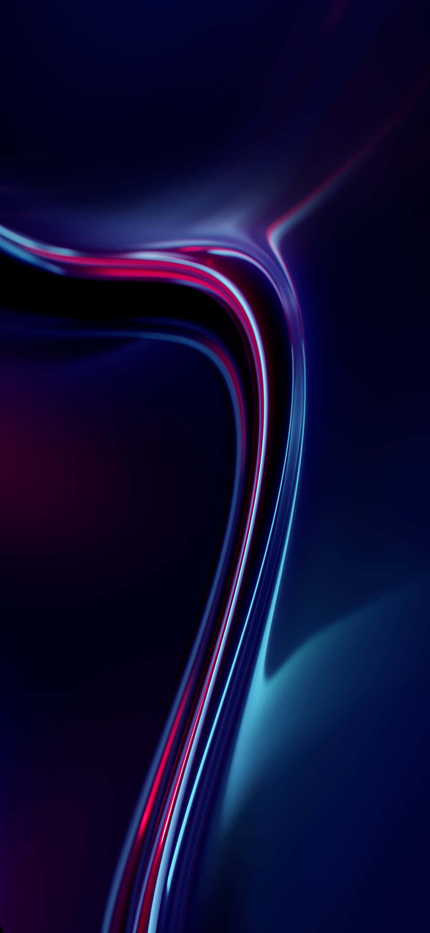 1080x2340 4k Neon Abstract Wave Background