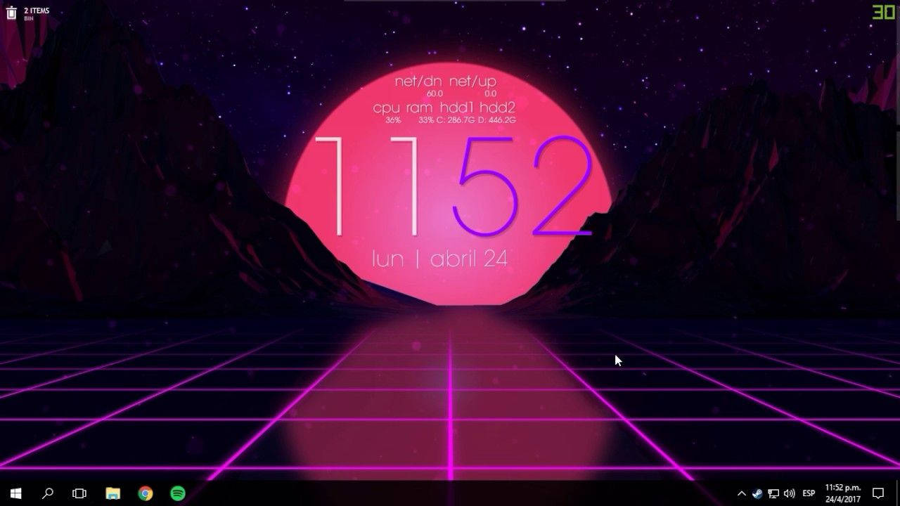 1152 Outrun Graphic Windows Background