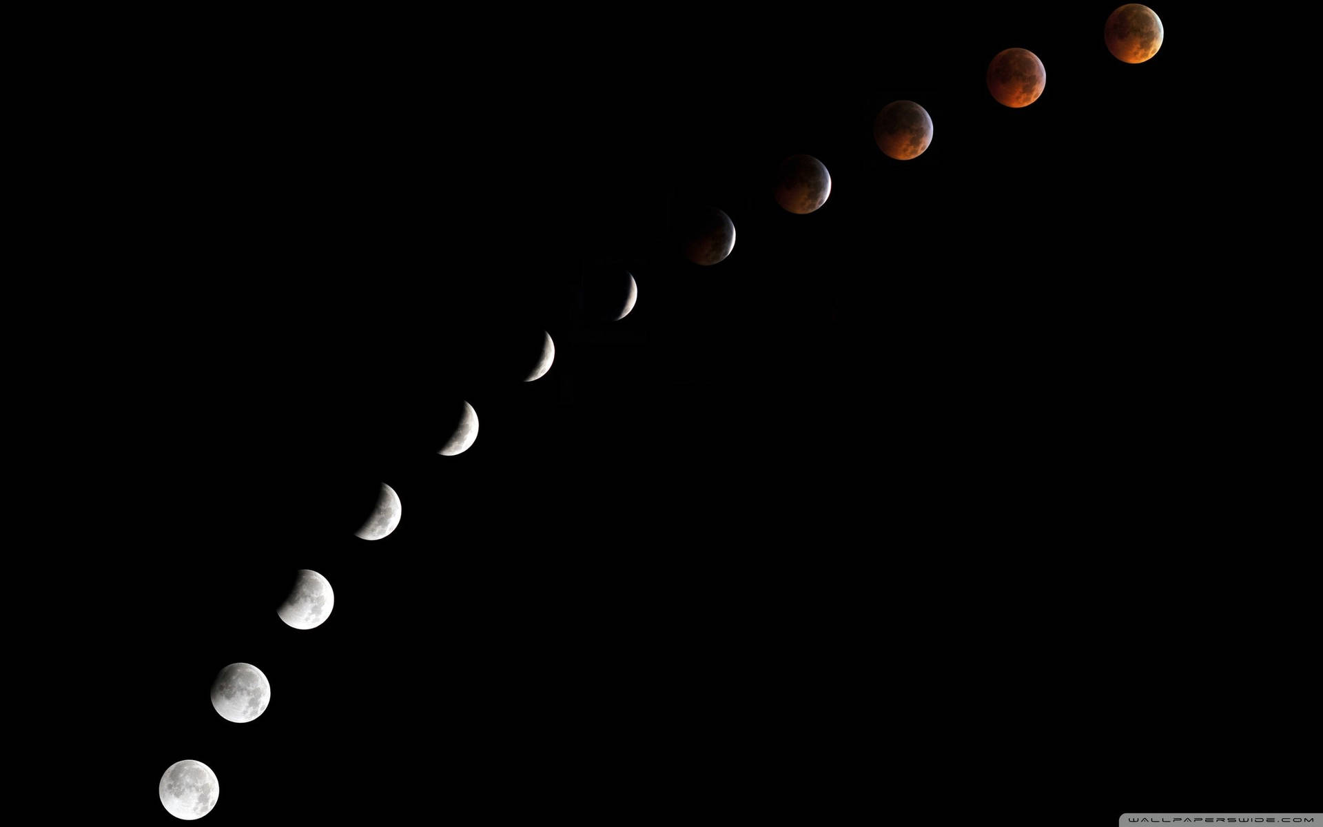 12 Moon Phases Background