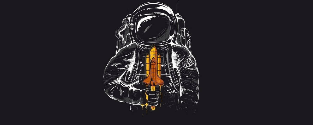 1200x480 Astronaut Holding Space Popsicle Background