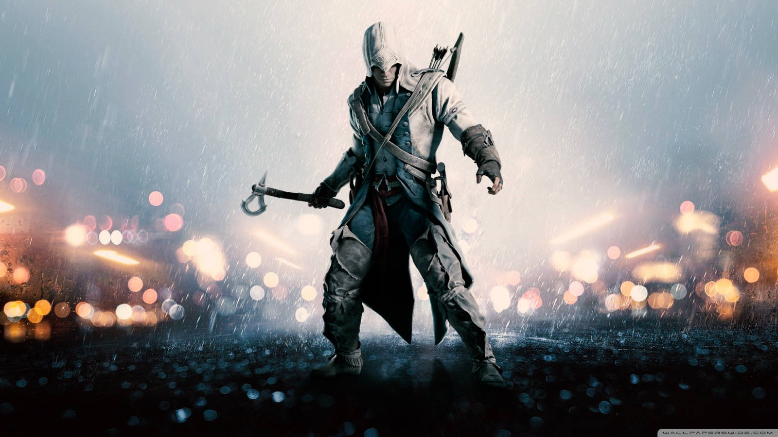 1280x720 Gaming With Assassin Holding Hatchet Background