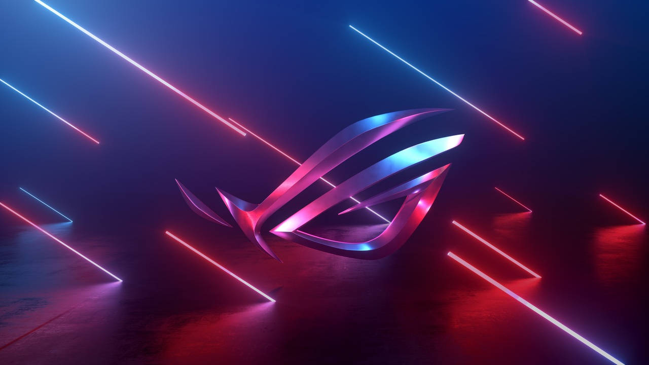 1280x720 Gaming With Rog Logo Background