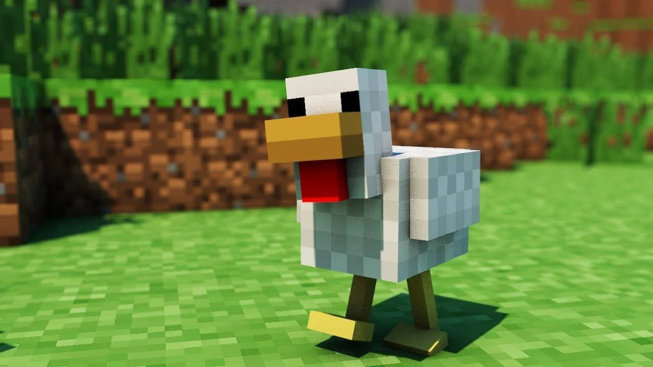 1280x720 Minecraft Chicken Background