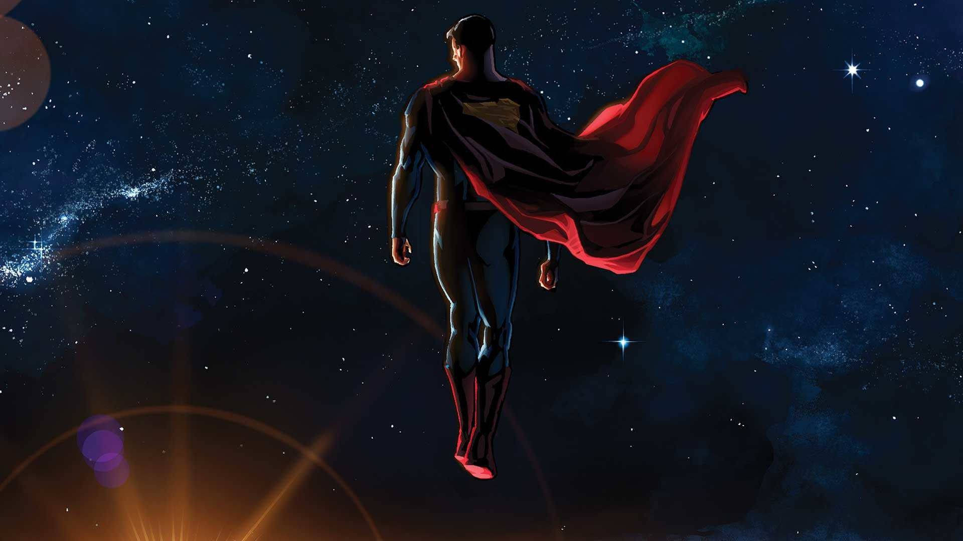 12k Superman In Space Background