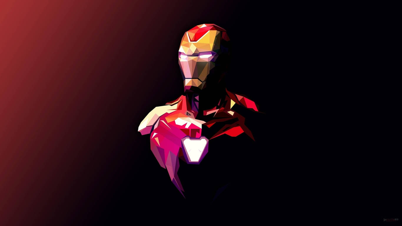 1366 X 768 Marvel Ironman Bust Background