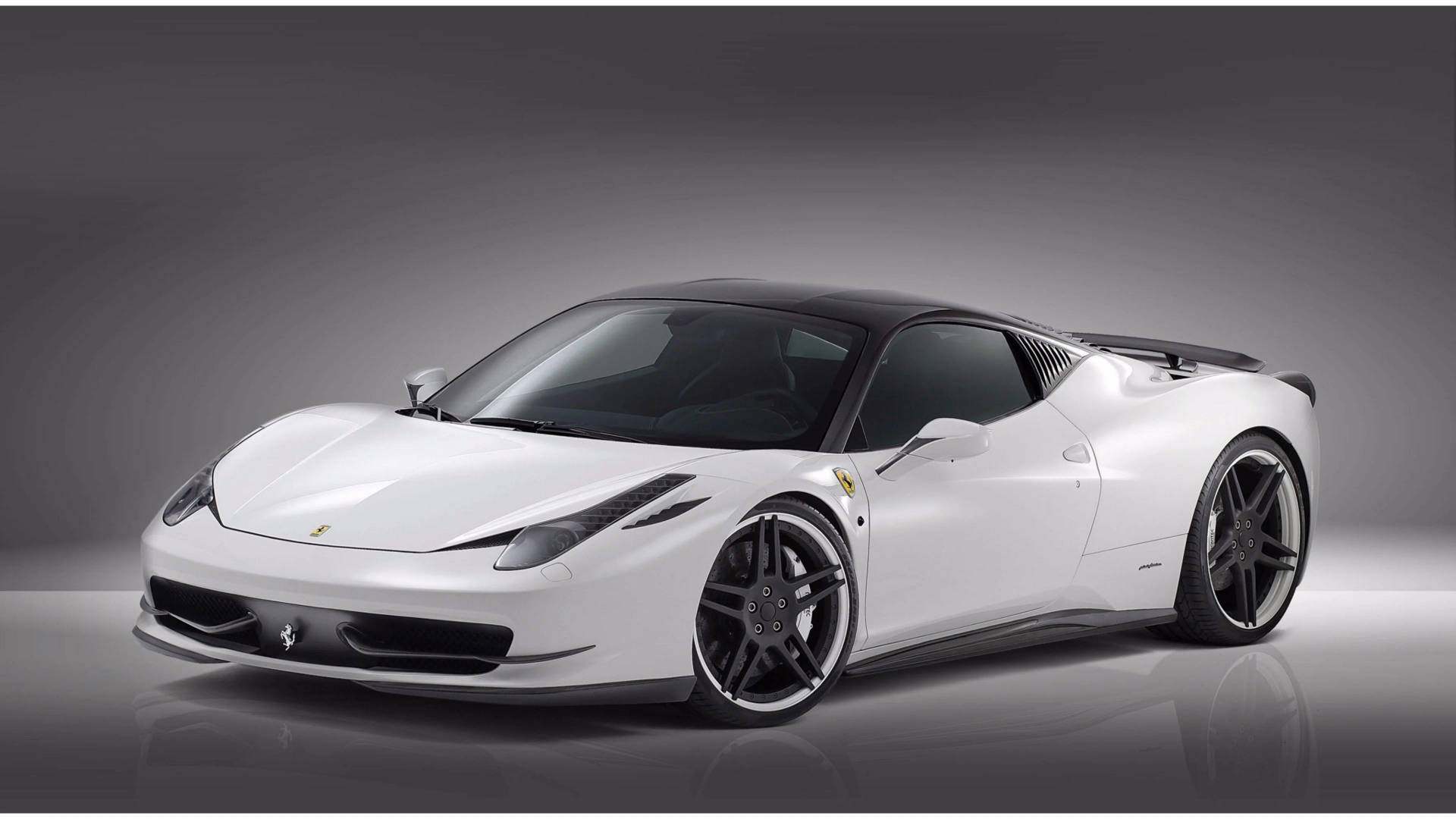 1366x768 Ferrari Hd 458 White Background