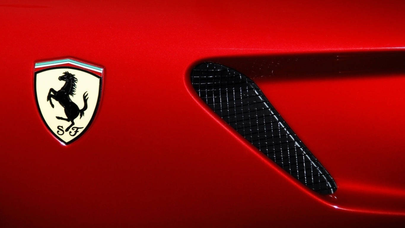 1366x768 Ferrari Hd 599 Logo Background