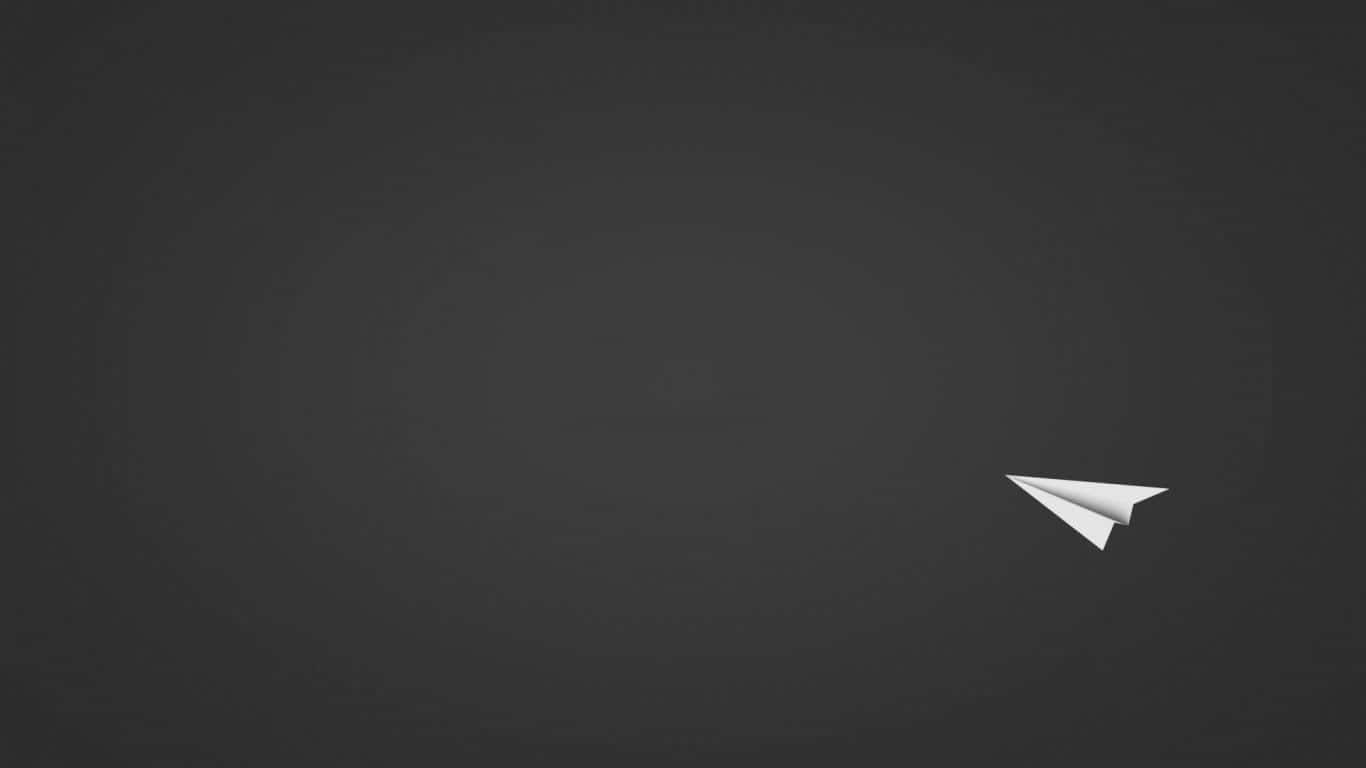 1366x768 Minimalist Paper Plane Background