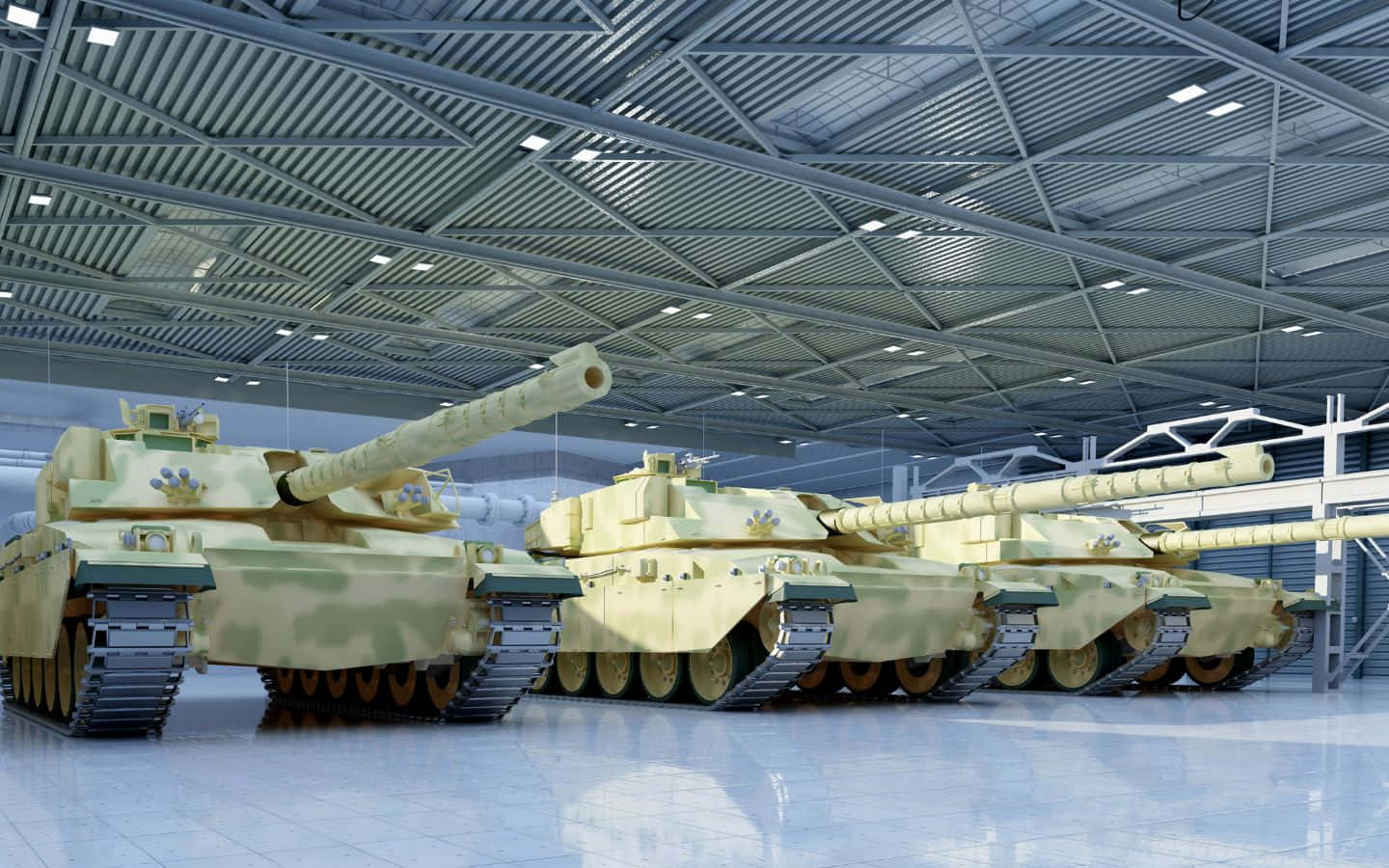 1440x900 Tanks Inside Hangar