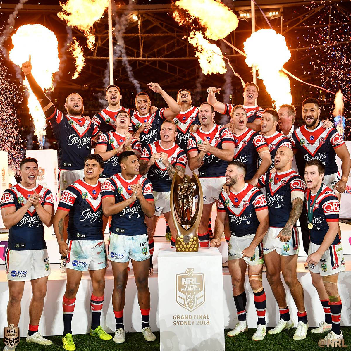 14th Title Sydney Roosters Nrl Background