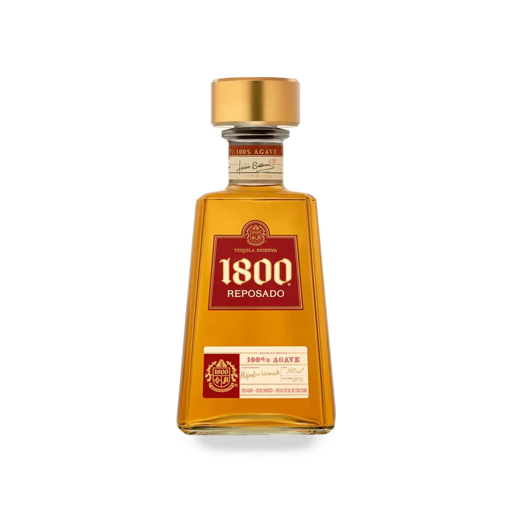 1800 Tequila Gold Agave Reposado Bottle Background