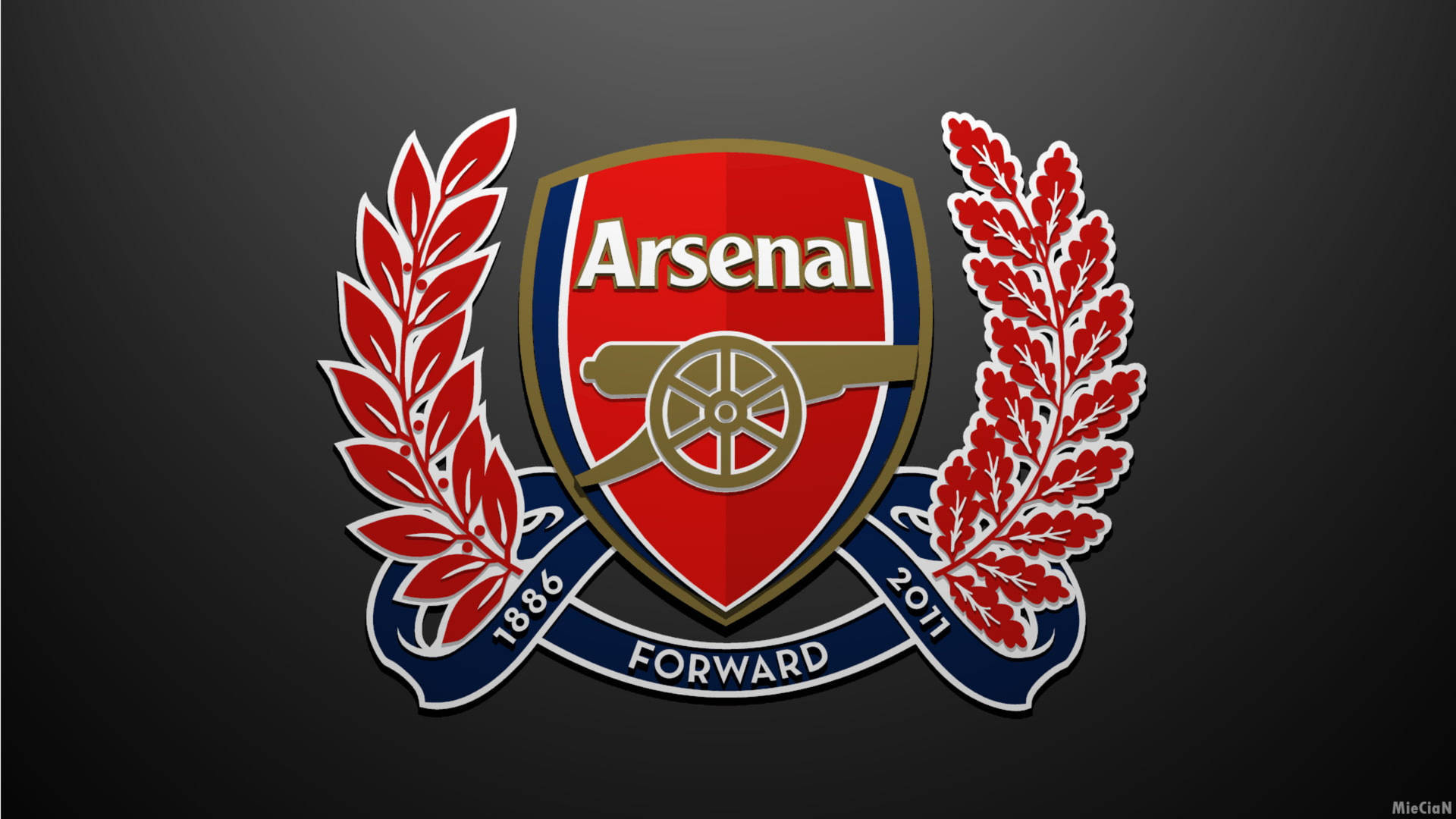 1886-2011 Arsenal Emblem Background