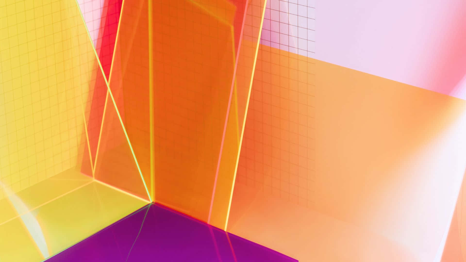 1920 X 1080 Abstract Orange Yellow Purple Pink Squares Background