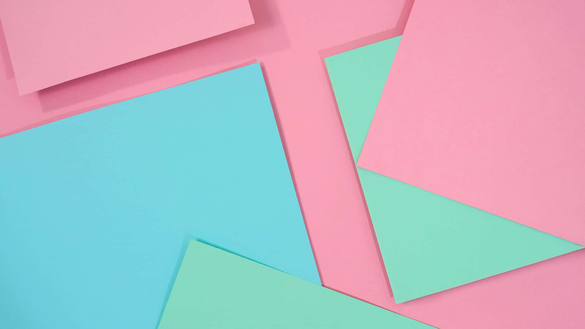 1920 X 1080 Abstract Pink Blue And Green Squares Background