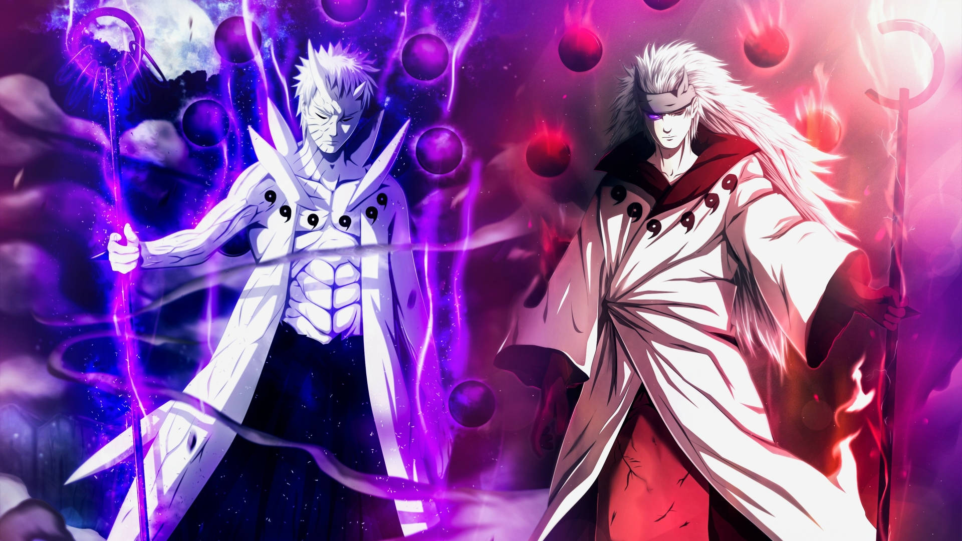 1920 X 1080 Anime Obito Madara Background