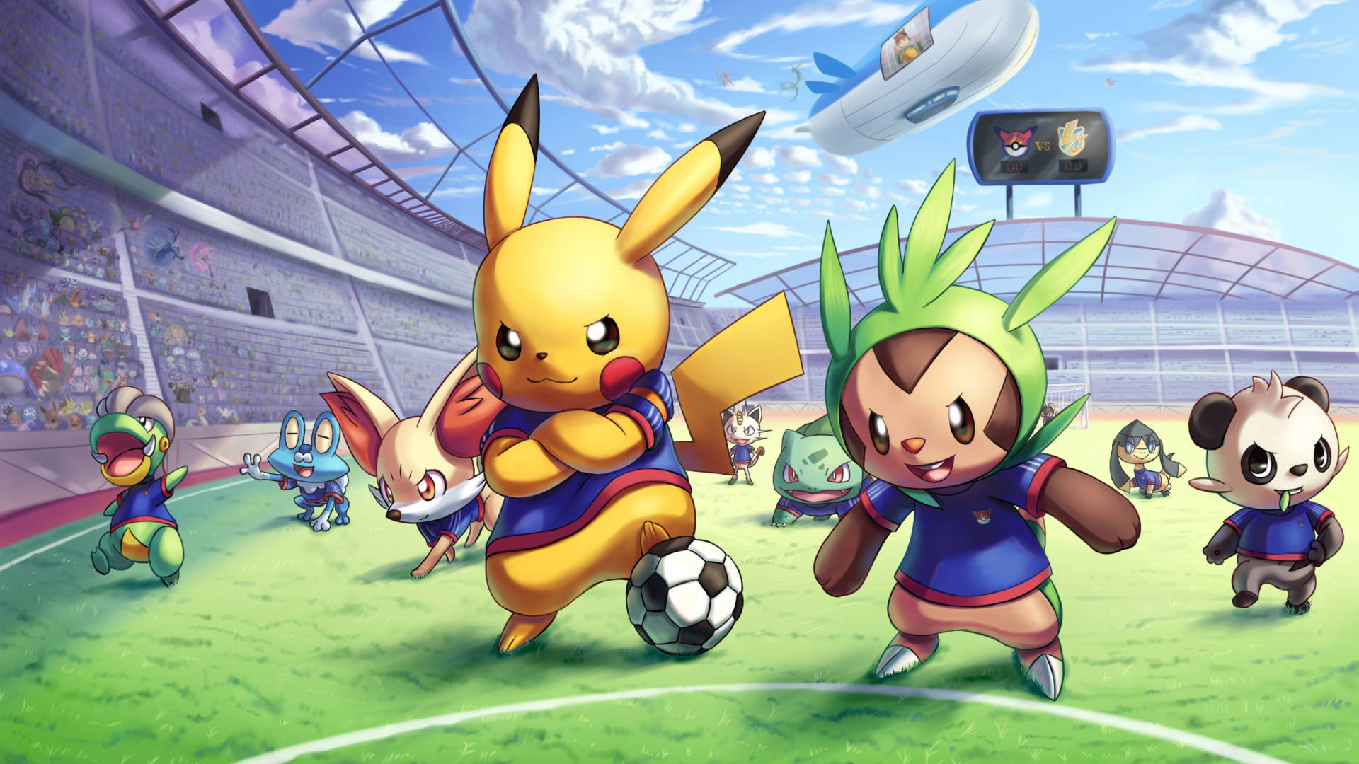 1920 X 1080 Anime Pokémon Soccer Match