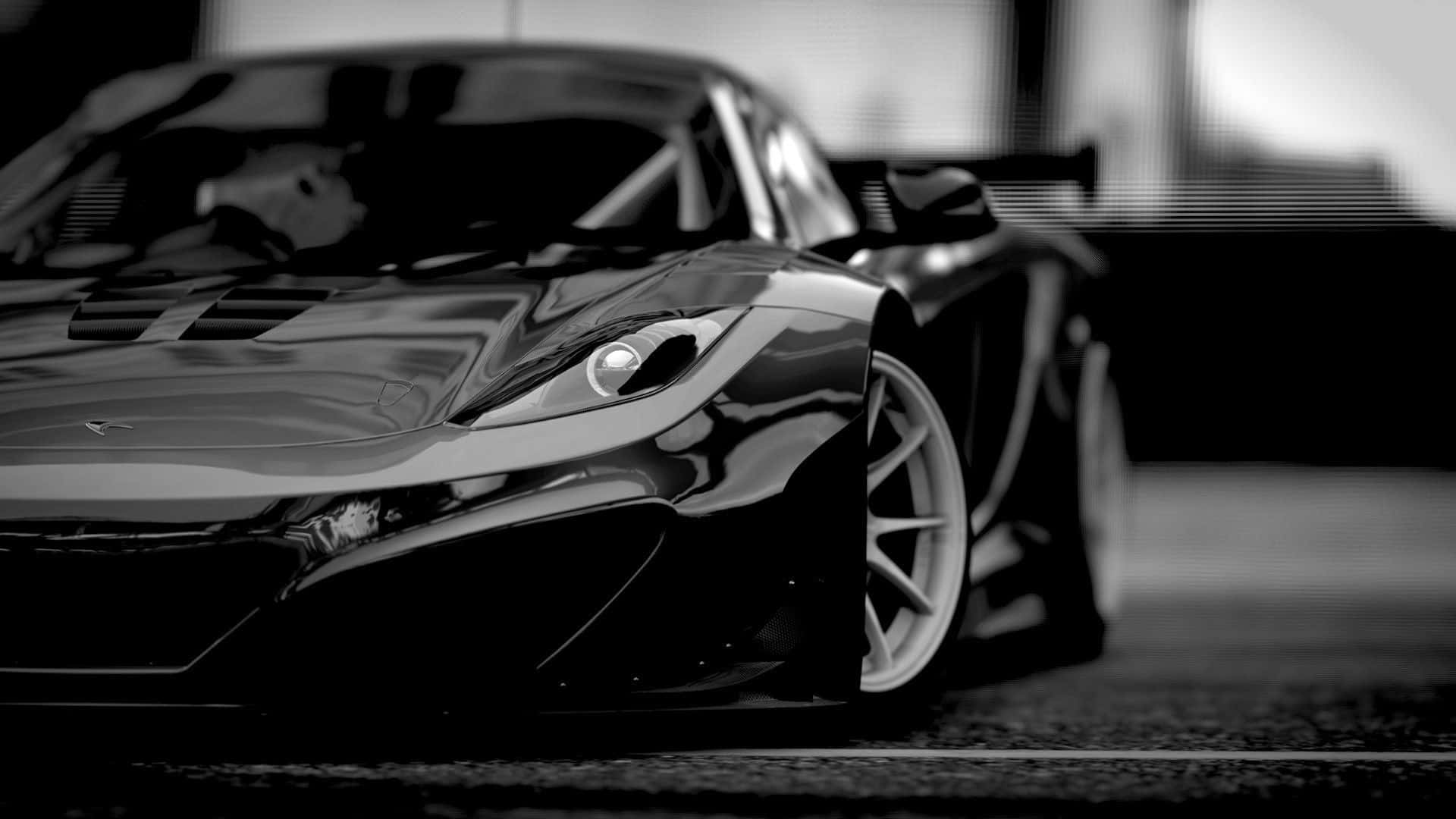 1920 X 1080 Car Black And White Mclaren Background