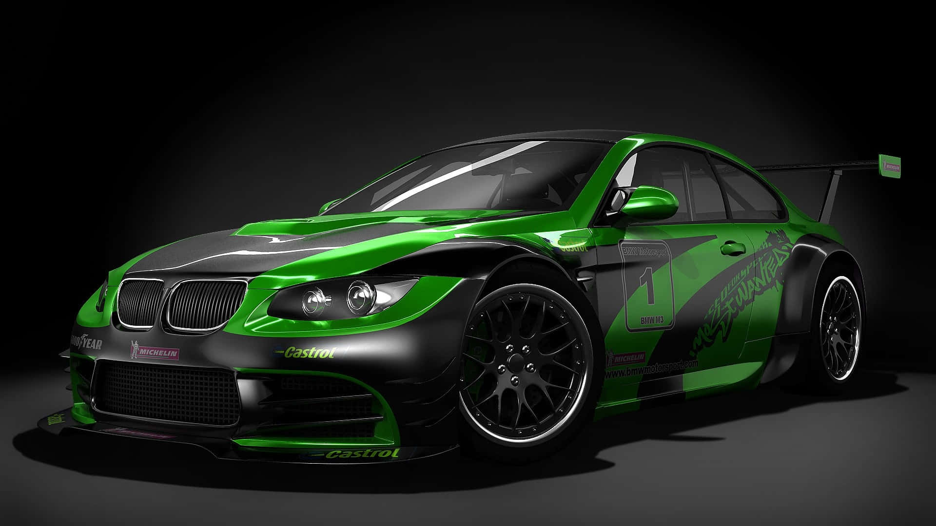 1920 X 1080 Car Green Black Bmw Background