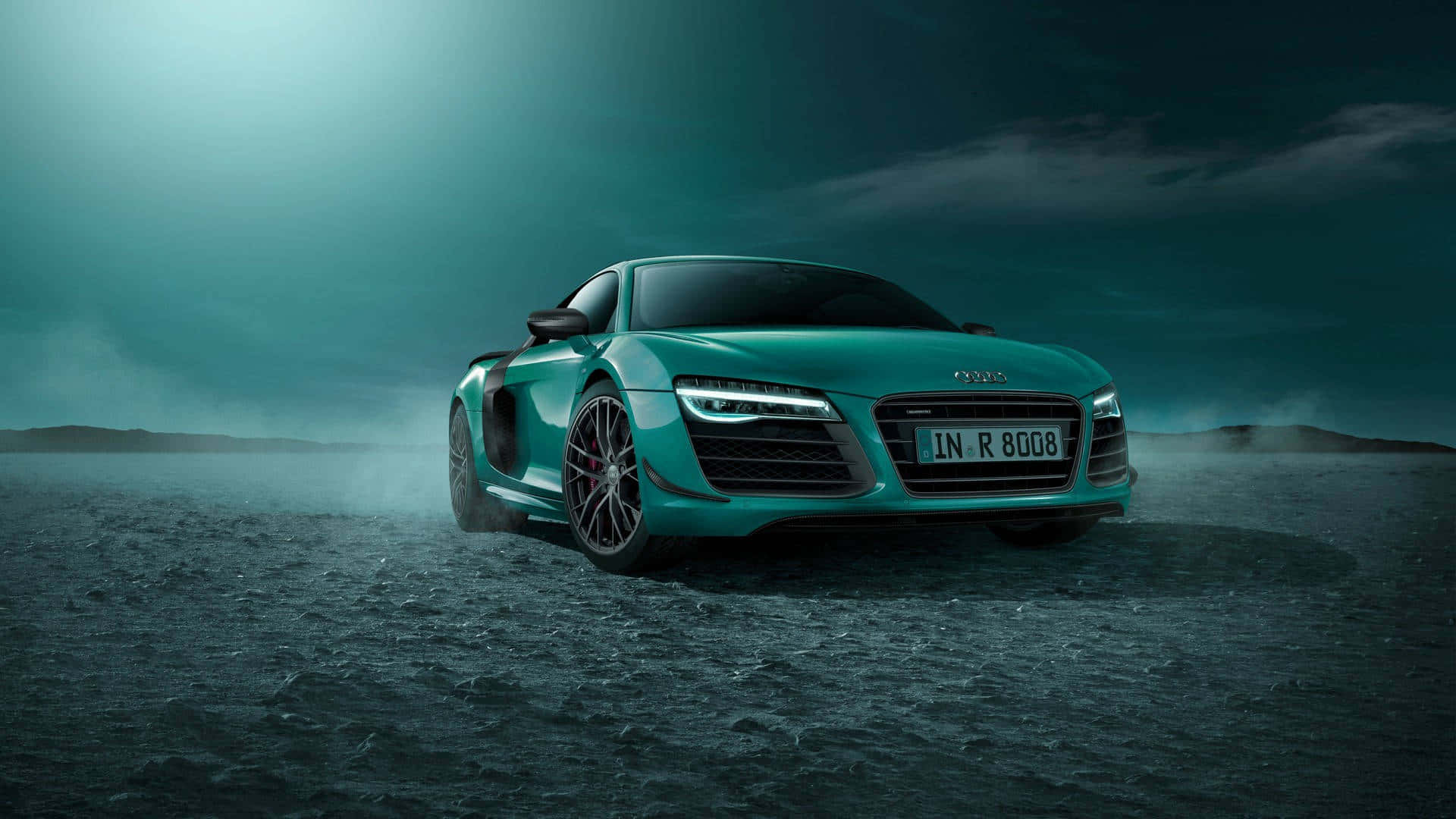 1920 X 1080 Car Teal Blue Audi R8 Background