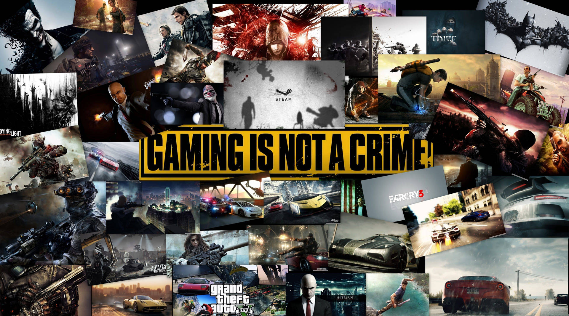 1920 X 1080 Gaming Is Not A Crime Background